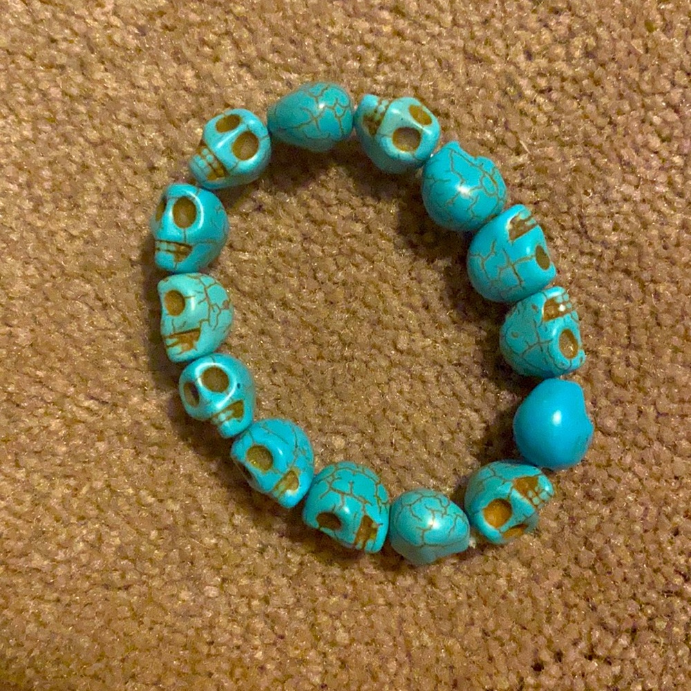 NWT Turquoise Skull Bracelet